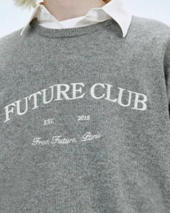 New FROM FUTURE Pull Col Rond Future Club Light Beige