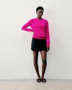 Sale FROM FUTURE Pull Col Rond It'S A Love Story Flash Pink