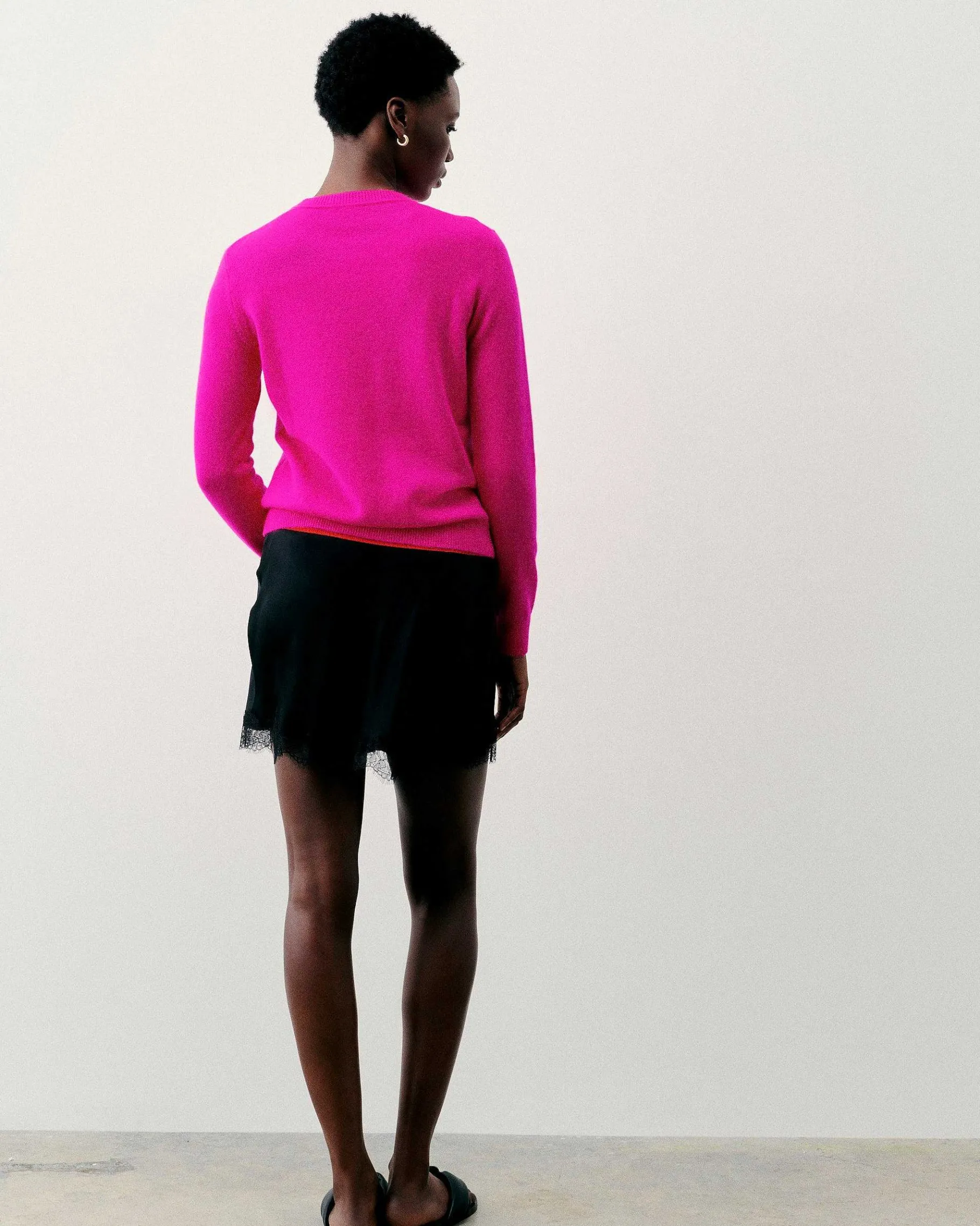 Best FROM FUTURE Pull Col Rond It'S A Love Story Flash Pink