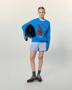 Best FROM FUTURE Pull Col Rond Keep It Tasty Surf Blue