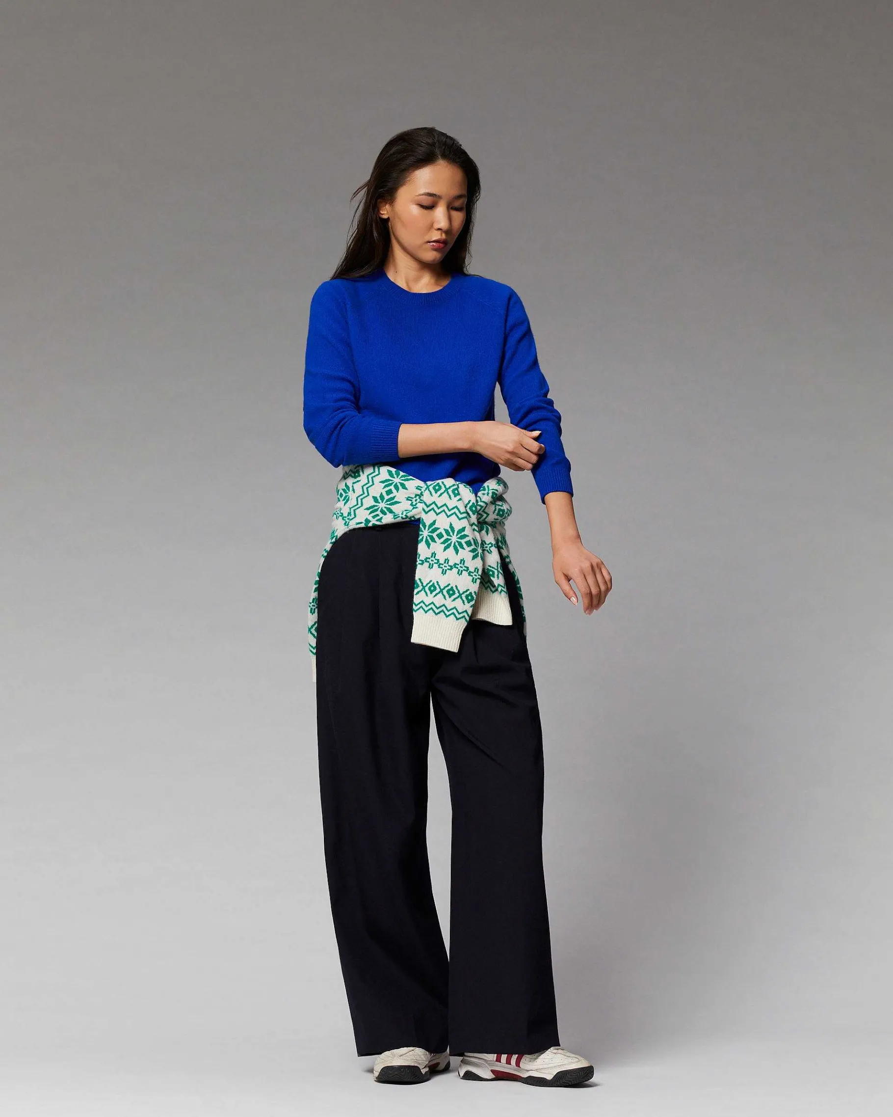 Discount FROM FUTURE Pull Col Rond Leger Winter Fuschia