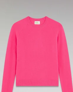 Hot FROM FUTURE Pull Col Rond Leger Winter Fuschia
