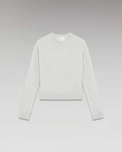 Best FROM FUTURE Pull Col Rond Leger Gris Chine Clair