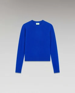 Outlet FROM FUTURE Pull Col Rond Leger Pop Blue