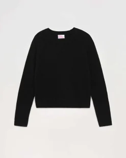 Outlet FROM FUTURE Pull Col Rond Leger Noir