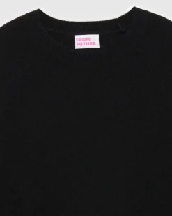 Outlet FROM FUTURE Pull Col Rond Leger Noir