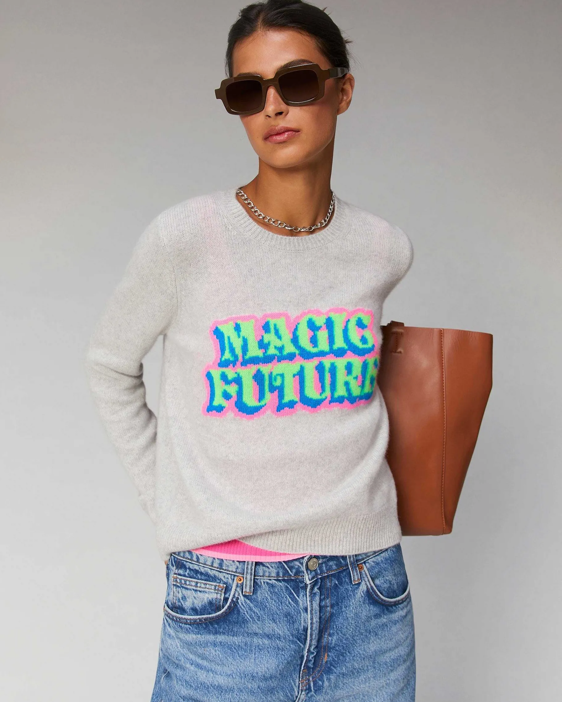 New FROM FUTURE Pull Col Rond Magic Future Navy