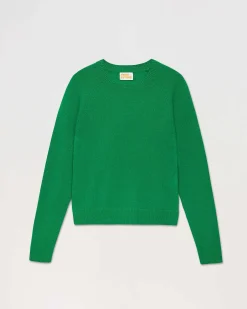 Best FROM FUTURE Pull Col Rond Manches Raglan Light Summer Green