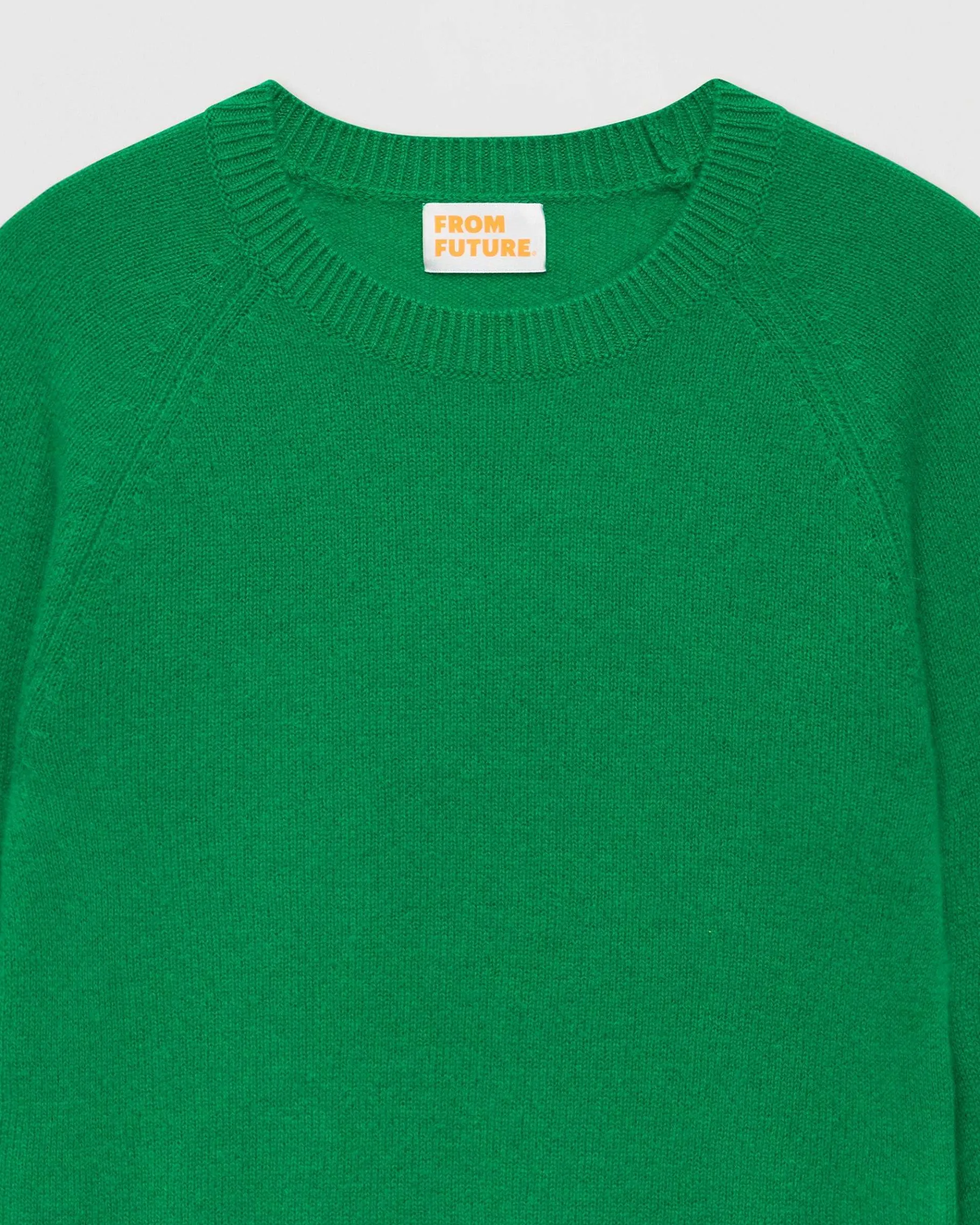 Best FROM FUTURE Pull Col Rond Manches Raglan Light Summer Green