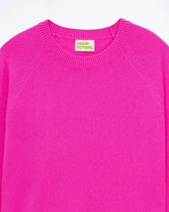 Online FROM FUTURE Pull Col Rond Manches Raglan Light Fruity Pink