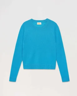 Discount FROM FUTURE Pull Col Rond Manches Raglan Light Water Blue