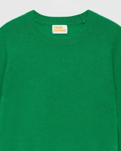 Clearance FROM FUTURE Pull Col Rond Manches Raglan Light Summer Green