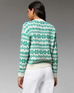 Clearance FROM FUTURE Pull Col Rond Norvegien Bicolore Winter Fuschia