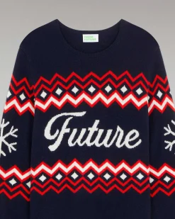 Best FROM FUTURE Pull Col Rond Norvegien Future Navy