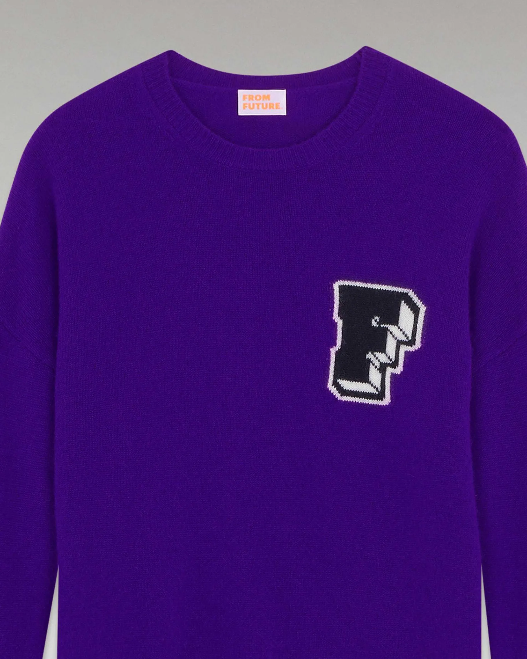 Discount FROM FUTURE Pull Col Rond Oversize Winter Purple