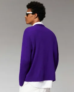 Discount FROM FUTURE Pull Col Rond Oversize Winter Purple