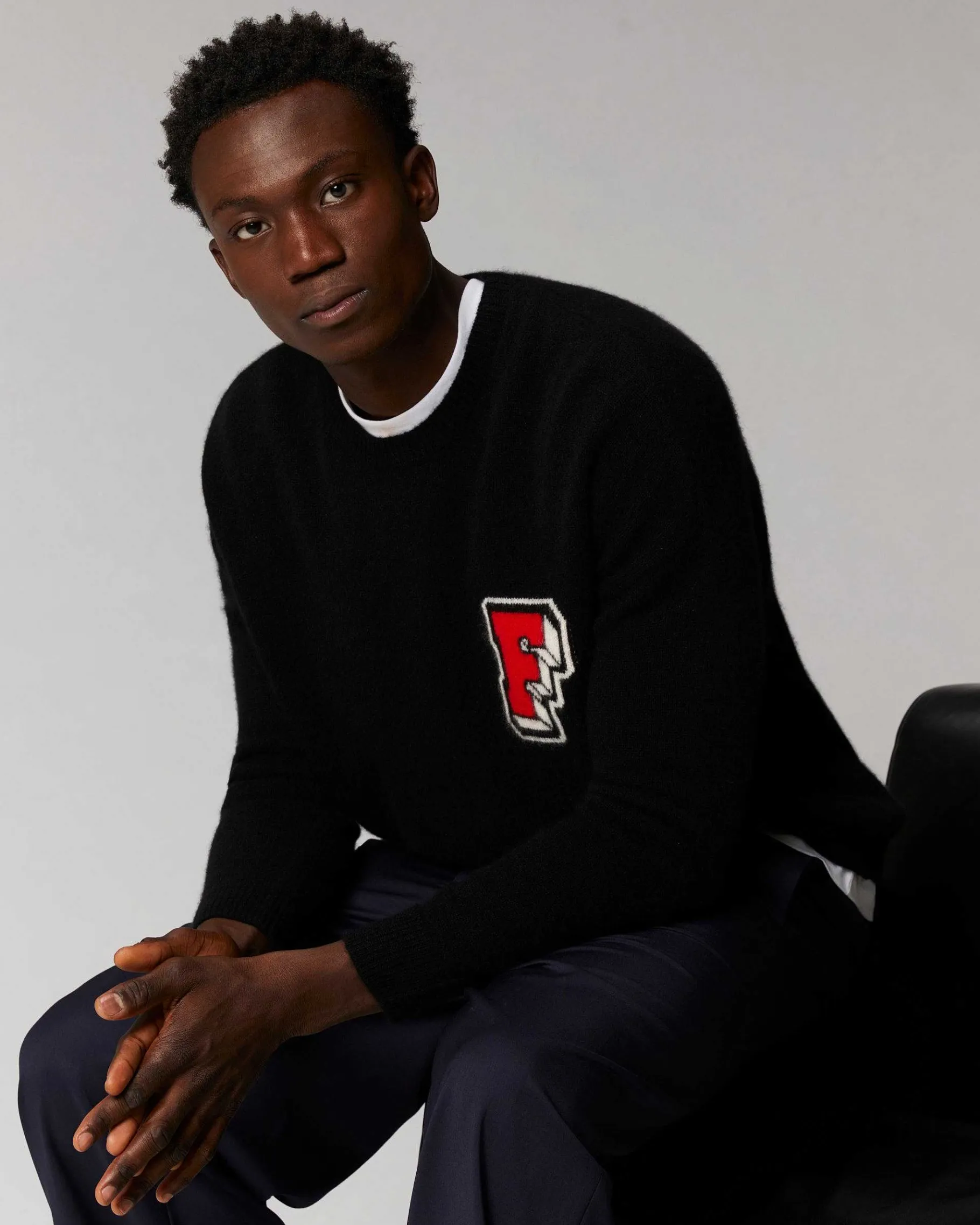 Best FROM FUTURE Pull Col Rond Oversize Noir