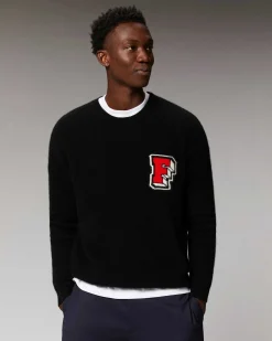 FROM FUTURE Pull Col Rond Oversize Noir