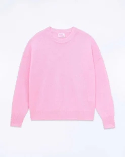 Best FROM FUTURE Pull Col Rond Oversize Magic Pink Mouline
