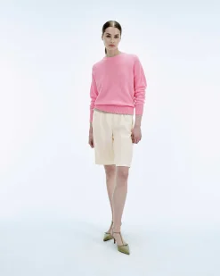 Best FROM FUTURE Pull Col Rond Oversize Magic Pink Mouline