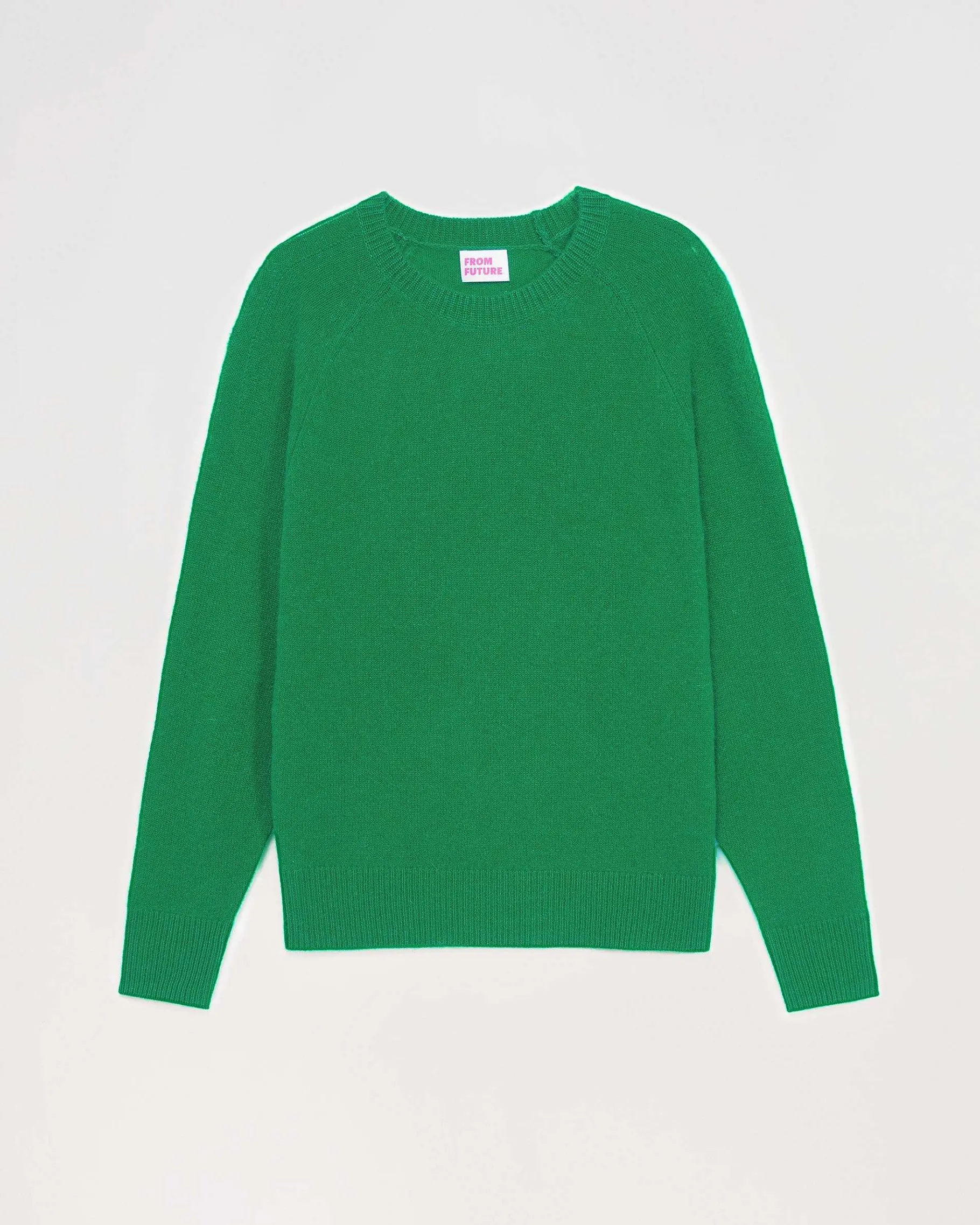 Outlet FROM FUTURE Pull Col Rond Oversize Leger Winter Green