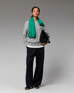 Best FROM FUTURE Pull Col Rond Oversize Leger Disco Blue