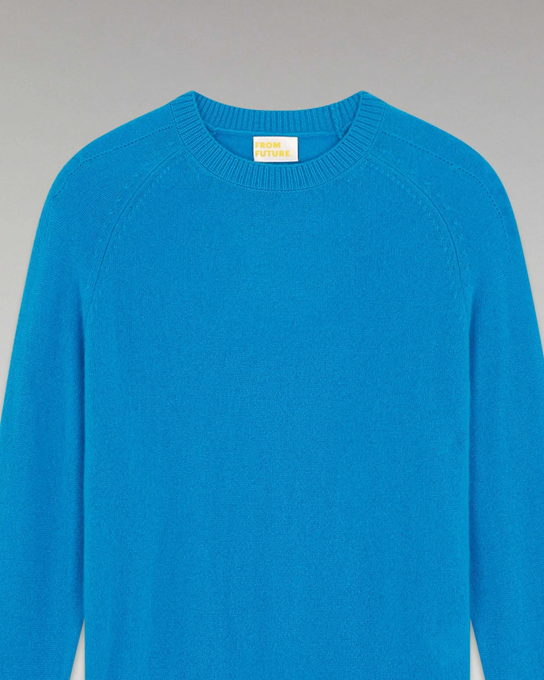 Best FROM FUTURE Pull Col Rond Oversize Leger Disco Blue