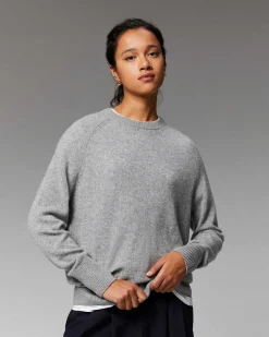 Best FROM FUTURE Pull Col Rond Oversize Leger Disco Blue