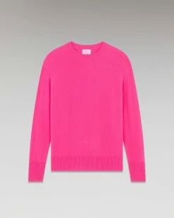 FROM FUTURE Pull Col Rond Oversize Leger Winter Fuschia