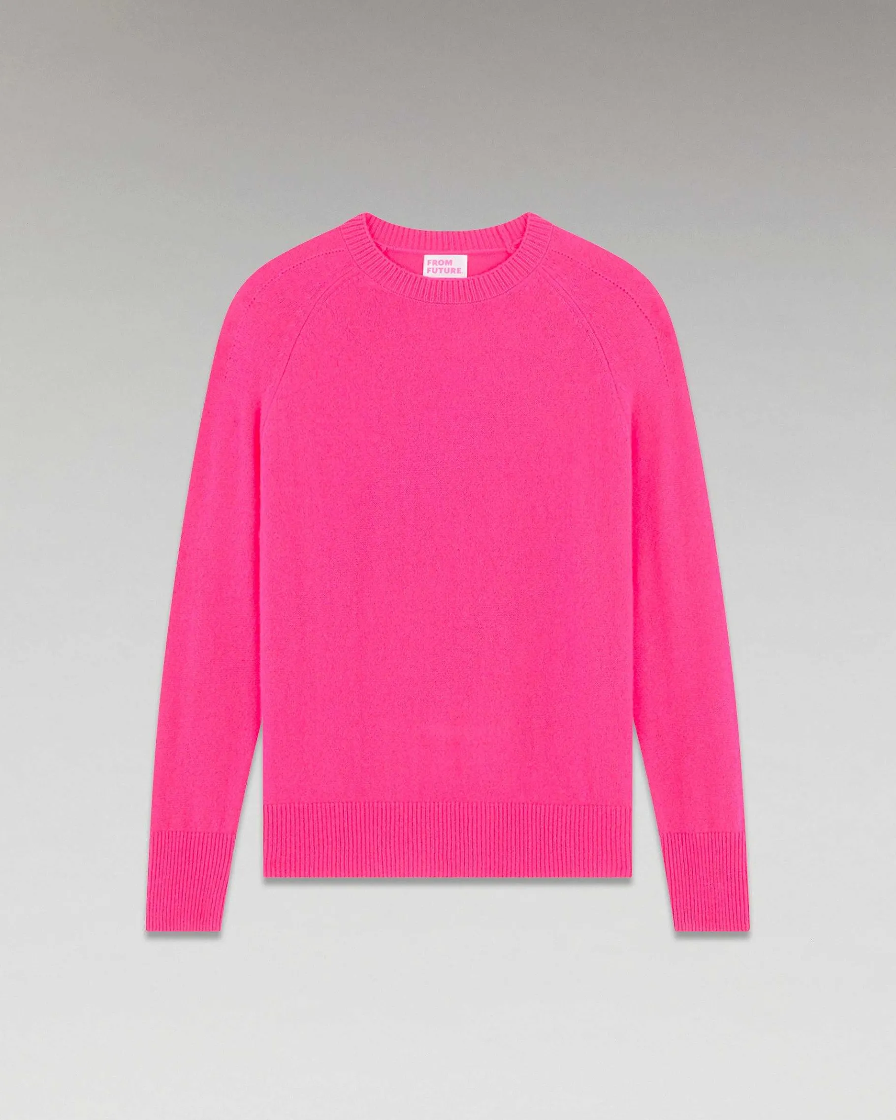FROM FUTURE Pull Col Rond Oversize Leger Winter Fuschia