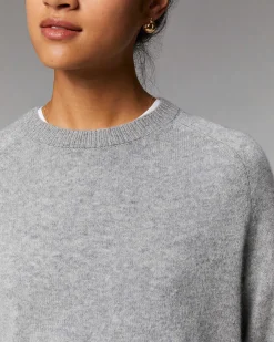 Sale FROM FUTURE Pull Col Rond Oversize Leger Noir