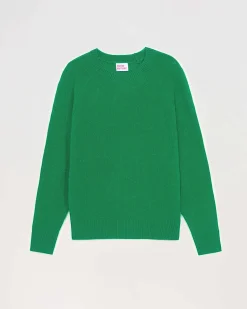New FROM FUTURE Pull Col Rond Oversize Leger Winter Green