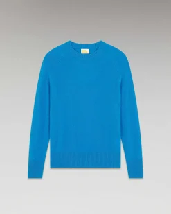 Hot FROM FUTURE Pull Col Rond Oversize Leger Disco Blue