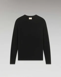 Discount FROM FUTURE Pull Col Rond Oversize Leger Noir