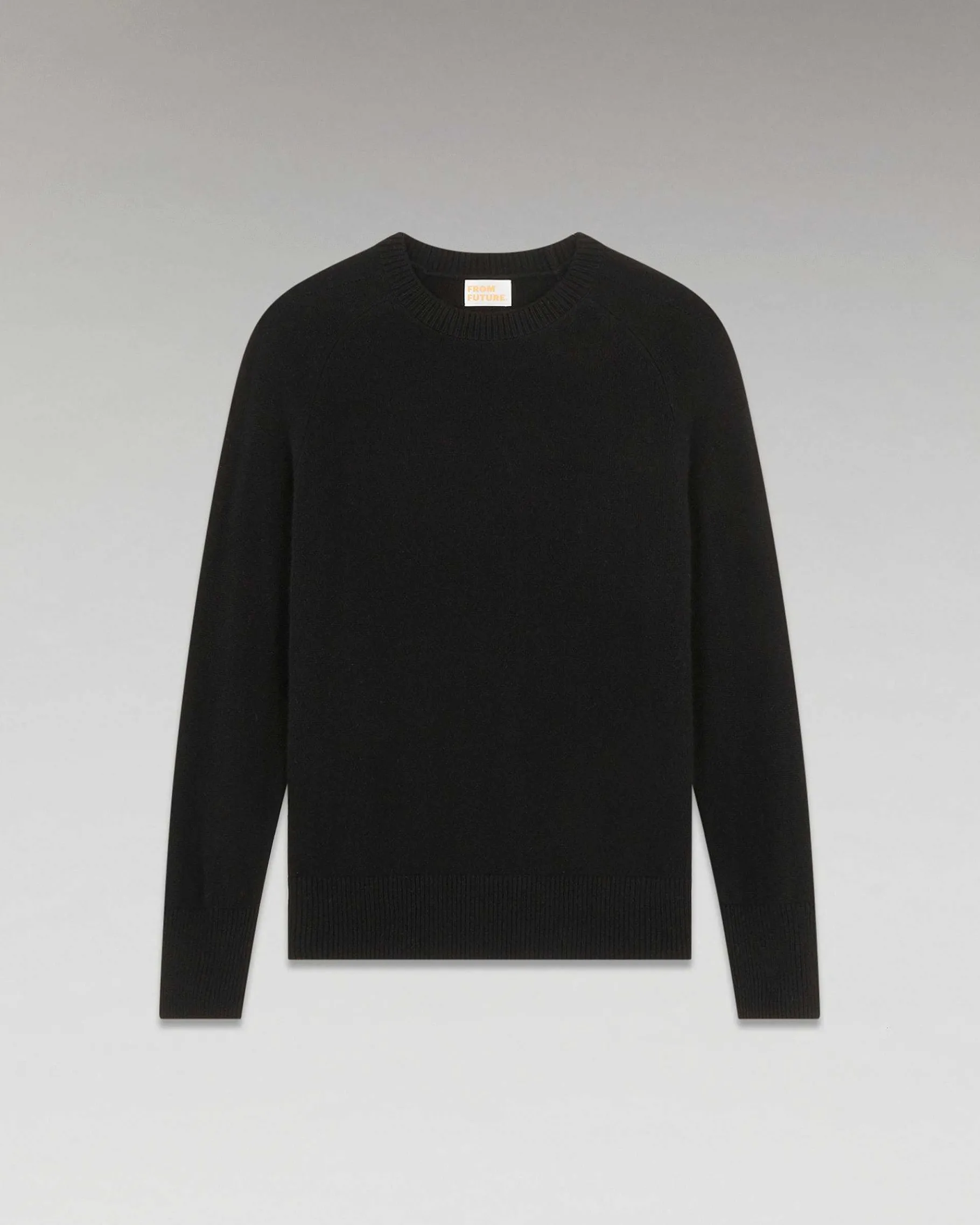 Discount FROM FUTURE Pull Col Rond Oversize Leger Noir