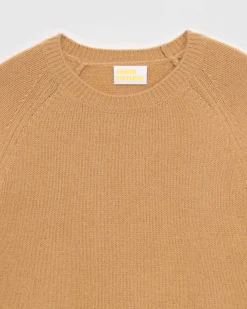 Online FROM FUTURE Pull Col Rond Raglan Camel