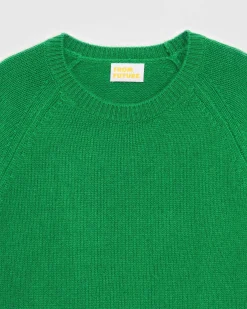Sale FROM FUTURE Pull Col Rond Raglan Winter Green
