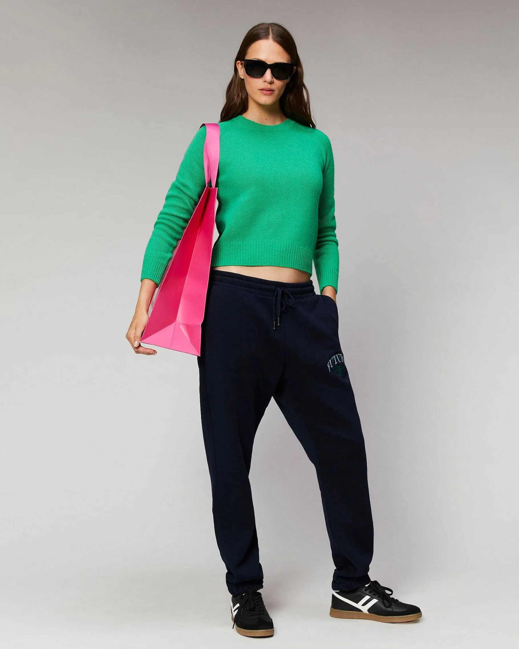Outlet FROM FUTURE Pull Col Rond Raglan Neon Pink