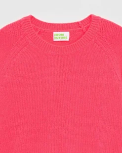 Outlet FROM FUTURE Pull Col Rond Raglan Neon Pink