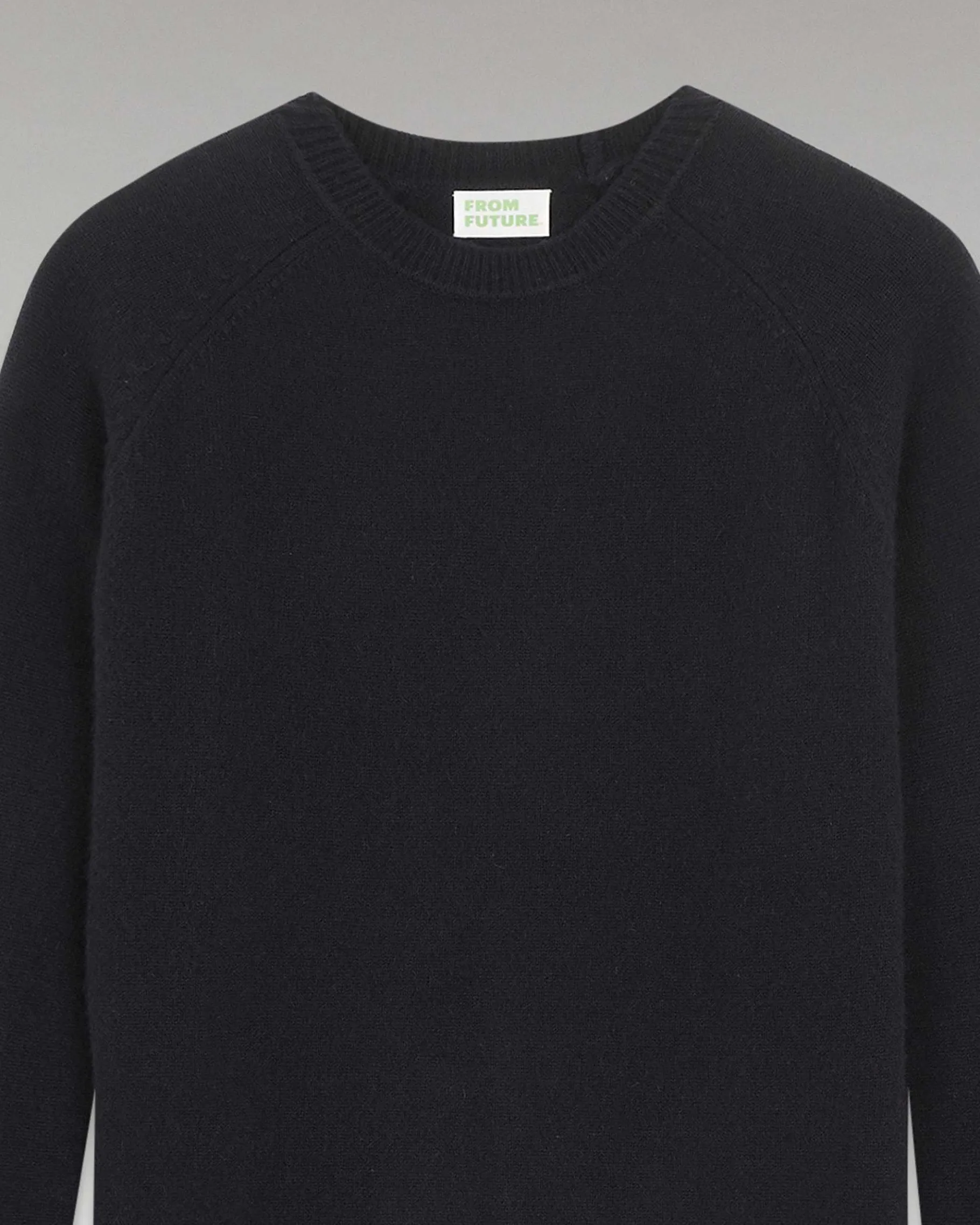 Outlet FROM FUTURE Pull Col Rond Raglan Navy