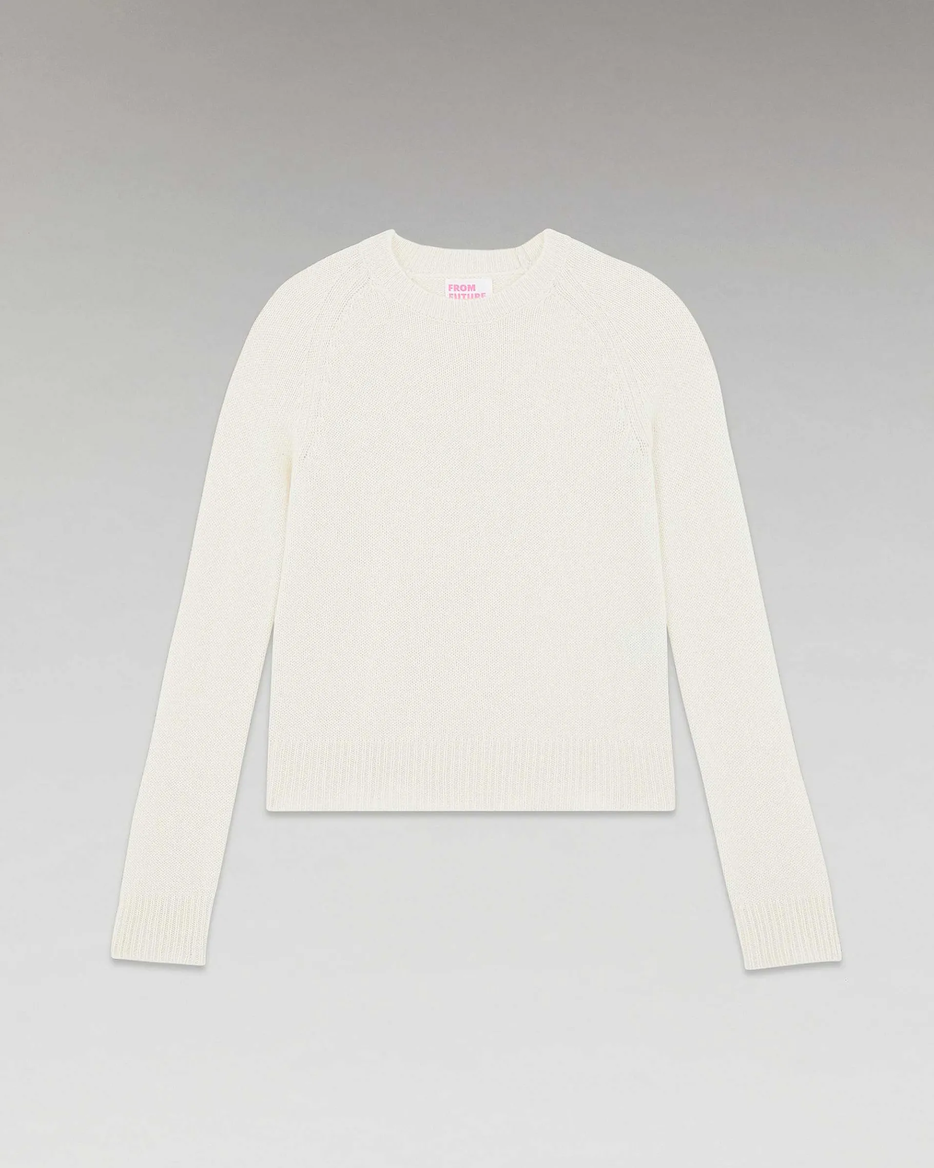 Hot FROM FUTURE Pull Col Rond Raglan Ecru