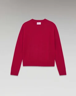 Hot FROM FUTURE Pull Col Rond Raglan Cherry