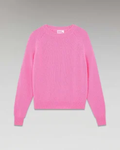 Hot FROM FUTURE Pull Col Rond Raglan Sparkle Pink