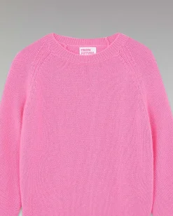 Hot FROM FUTURE Pull Col Rond Raglan Sparkle Pink