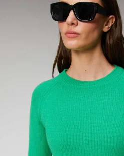 Discount FROM FUTURE Pull Col Rond Raglan Sparkle Green