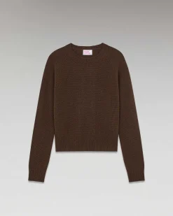 Best FROM FUTURE Pull Col Rond Raglan Chocolat