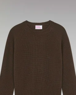 Best FROM FUTURE Pull Col Rond Raglan Chocolat