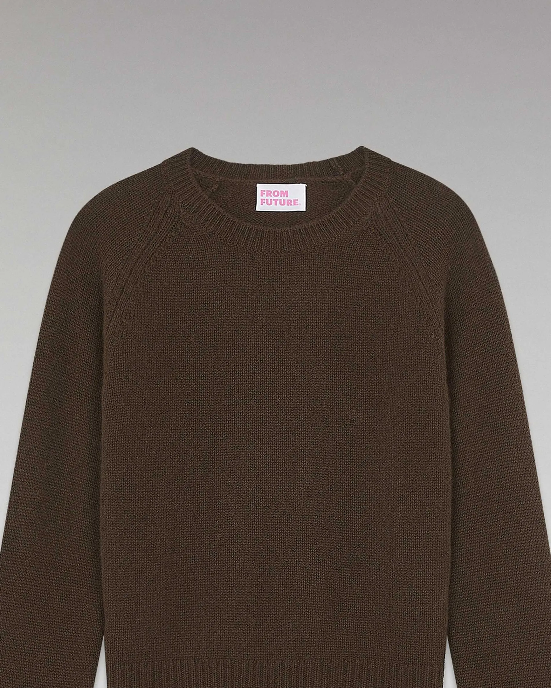 Best FROM FUTURE Pull Col Rond Raglan Chocolat