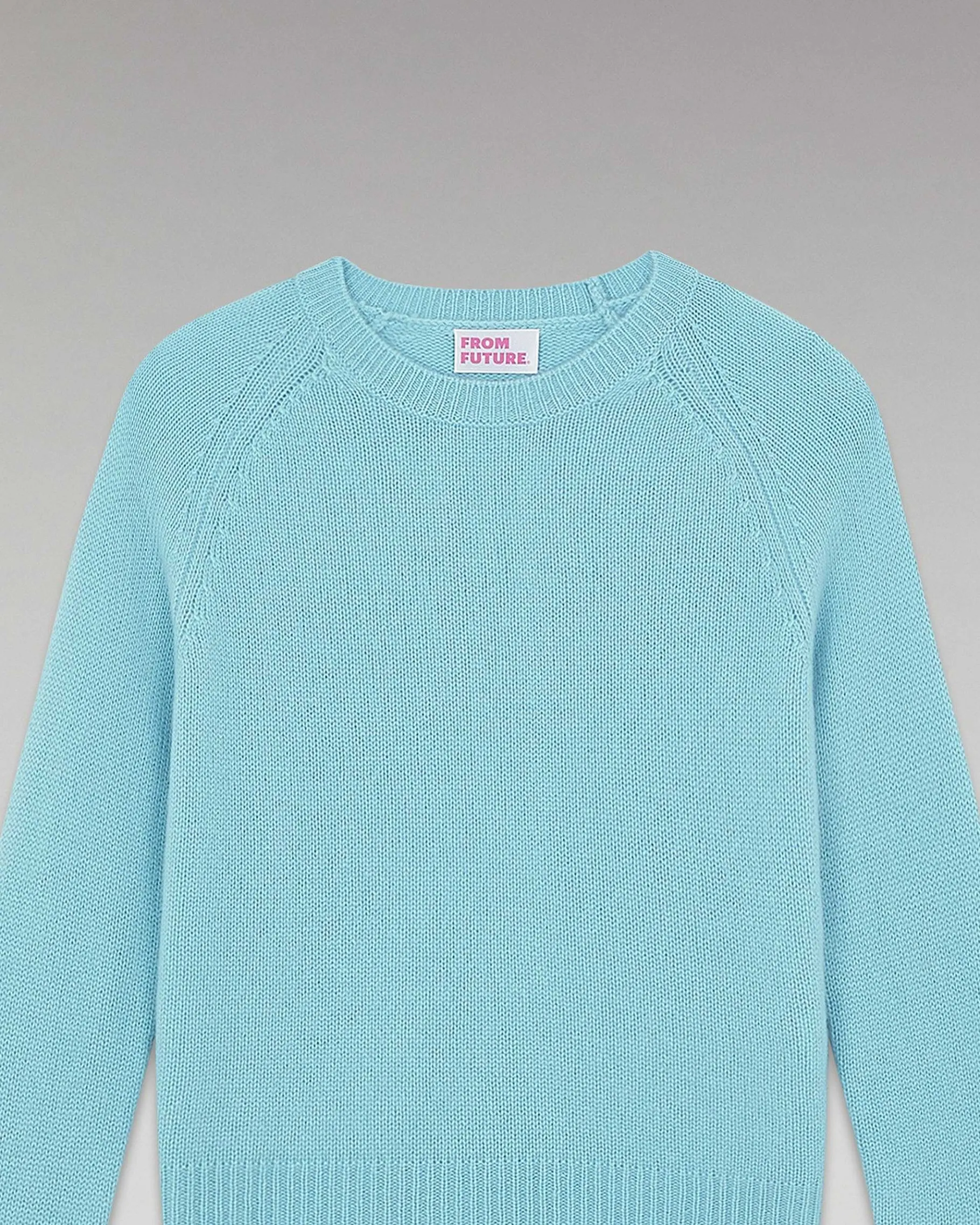 Online FROM FUTURE Pull Col Rond Raglan Acid Blue