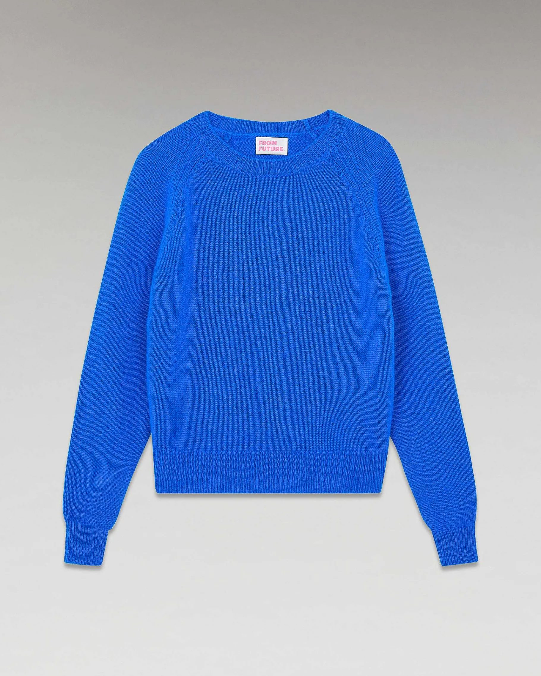 Hot FROM FUTURE Pull Col Rond Raglan King Blue